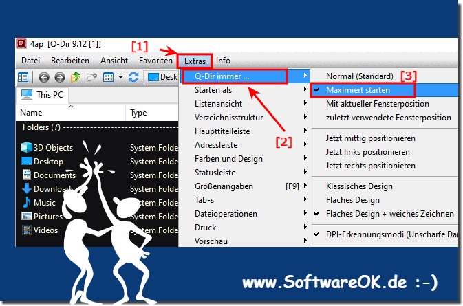 Den Quad-Explorer auf Windows immer Maximiert starten lassen!