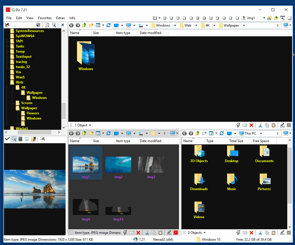 Folder management on Windows 11 / 10 like in Windows XP / 98!