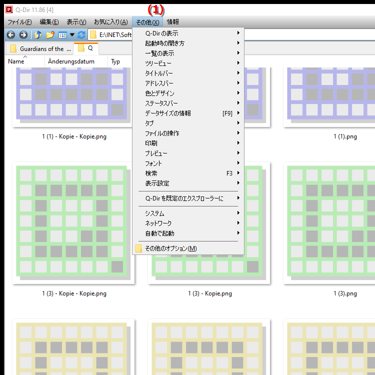 Quad File Explorer の詳細設定はどこにありますか