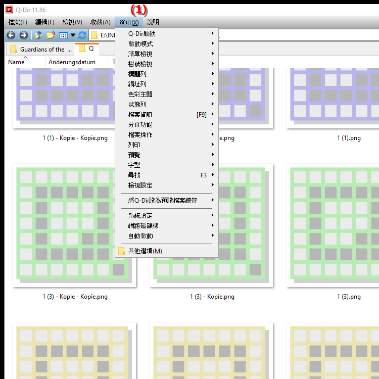 在哪裡可以找到 Quad 檔案總管中的進階設定