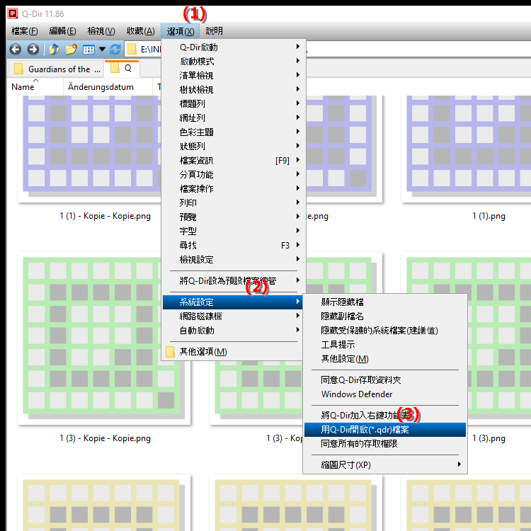 註冊 *.qdr 對於 Quad File Explorer 意味著什麼？